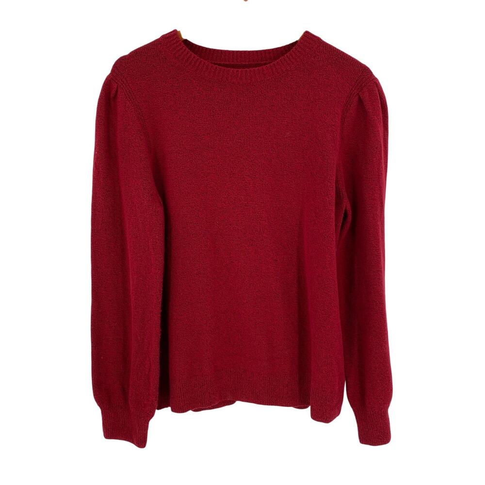 Red heather crewneck sweater womens size large